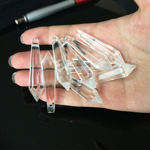 

5pcs clear glass crystal chandelier lamp prisms point pendant 55mm diy bead hanging suncatcher icicle tine h bbyxcp
