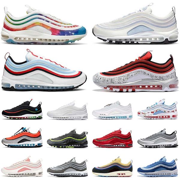 

2021 97s womens mens running shoes sean wotherspoon black bullet iridescent pack white black women sports trainers sneakers