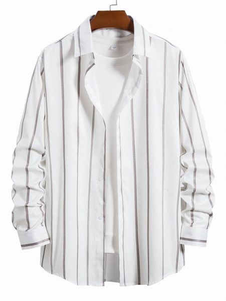 

men striped print shirt without tee l5vj#, White;black