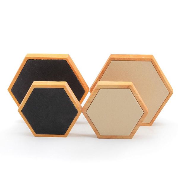 

простые 6-сторонние твердых деревянных алмазных ювелирных видов витрины, креативная доска дисплея ювелирных изделий. фотография, Pink;blue