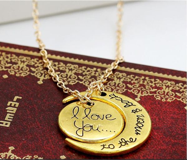 

to fashion necklace i love you the moon and back for mom sister family pendant link chainvsa9