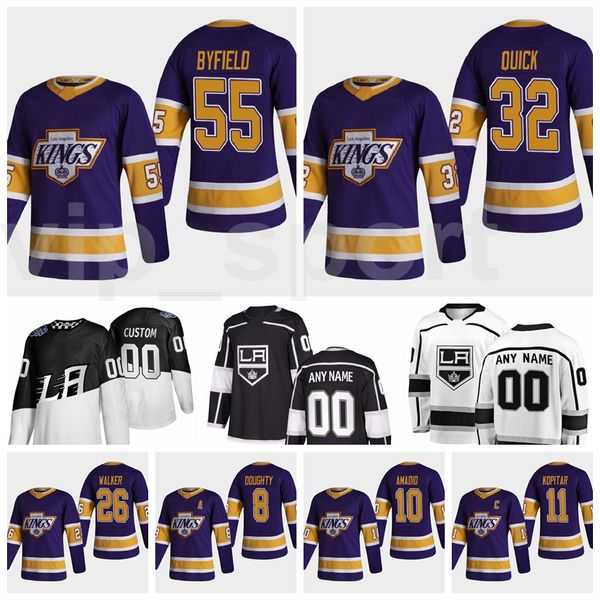 

обратный ретро лос-анджелес л.а. король хоккей 6 олли маатла джерси 10 майкл амадио 3 мэтт рой 51 остин вагнер 55 quinton byfield, Black;red