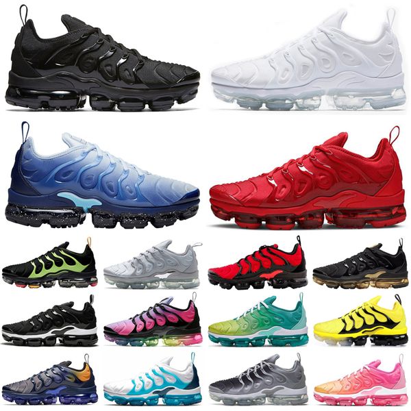 

2020 tn plus neon men women running shoes triple black ice blue cool grey rainbow athletic mens womens trainers sports sneakers runners