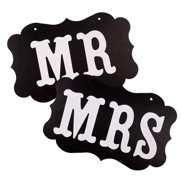 

qifu 1 set mr mrs letter p booth props diy black paper board pbooth wedding party props wedding decoration supplies wmtjom