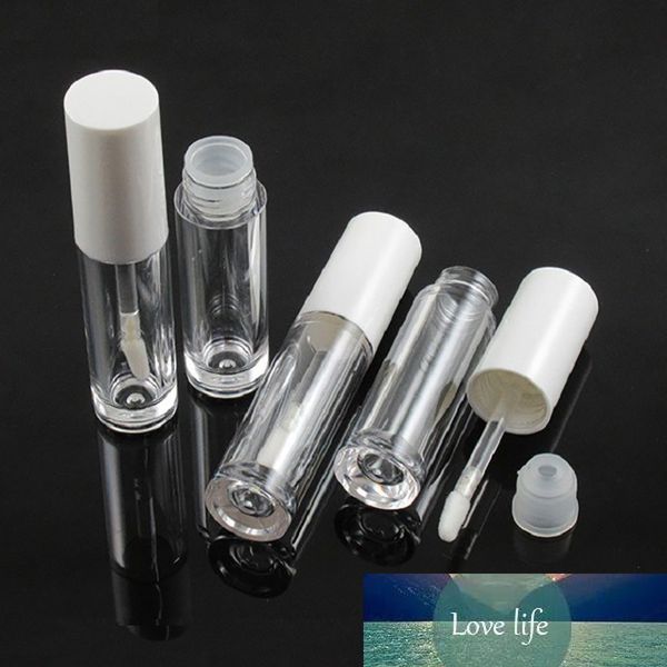 

1pcs empty lip gloss tubes mini refillable cosmetic container plastic sample vials white cap diy tool make up accessories