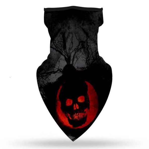 

bicycle face mask scarf cycling mask bandana ear loops ski balaclava windproof head wrap snowboard beanie cap halloween accessories, Black