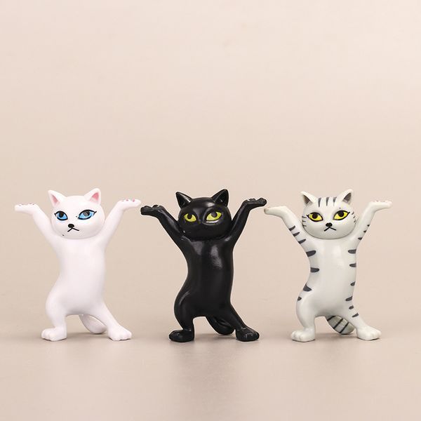 

5pcs/lot action figures dolls cute cat animals cartoon toy models desk toys christmas gifts for child