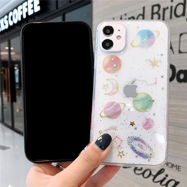 

blitter universe planet case для iphone 12 pro max 11 pro se 2020 x xr xs max 7 8 6 6 6s plus wmtihw dh_niceshop