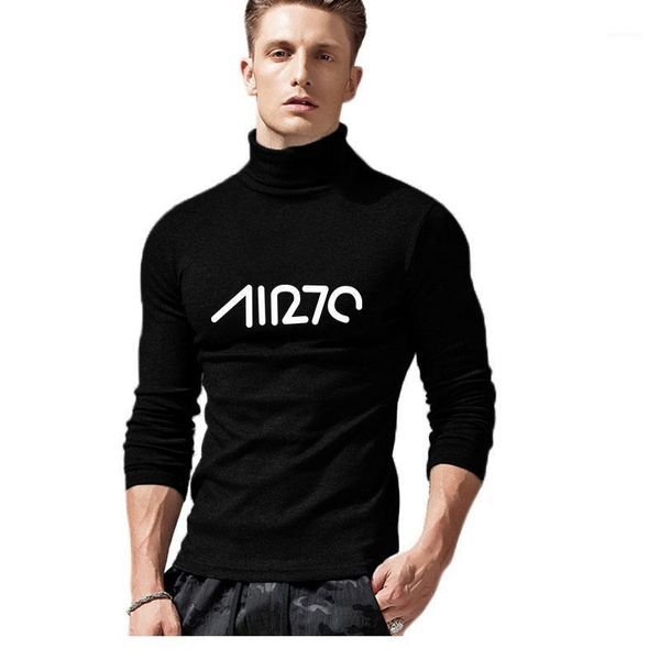 

sweater men's thick high-necked loose autumn and winter warmth with winter sweater bottoming jacket1, White;black