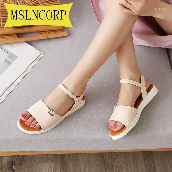 

plus size 34-43 new women sandals women summer sandals flats shoes woman vintage gladiator office soft party beach shoes1, Black