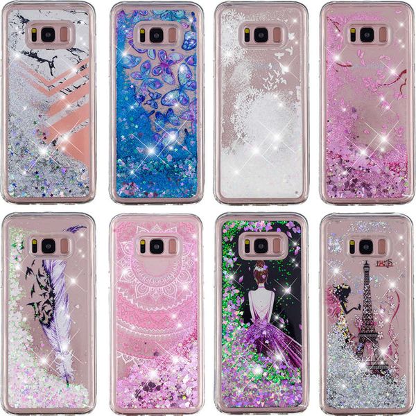 

luxury glitter liquid sand quicksand phone soft tpu silicone case cover shell coque funda for samsung galaxy s7 edge s8 s9 plus