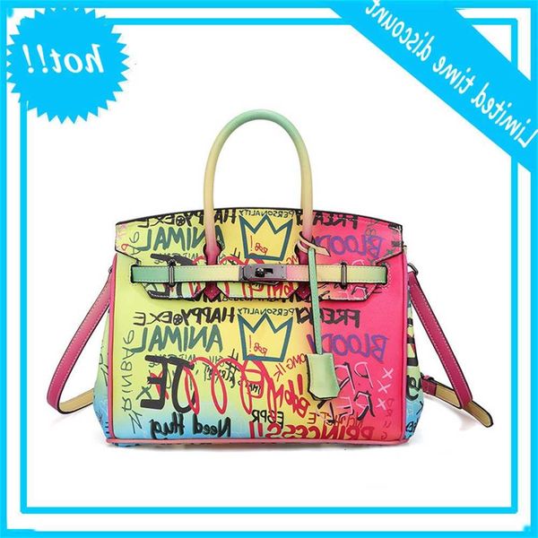 

maidudu hand painted graffiti new bag guangzhou luggage leather goods women's handbag