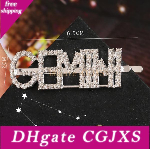 

pins clips letter rhinestone barrettes hairpins 12 constellations accessories for women girls hair hairclip ho1iv