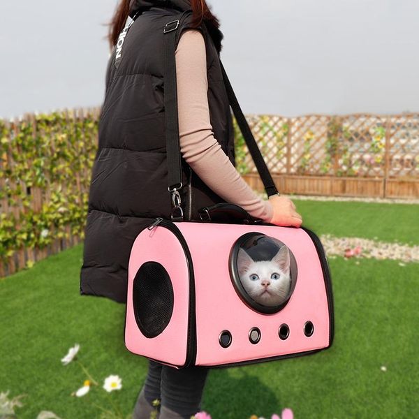 

breathable cat carrier pet backpack capsule bag portable window astronaut cat dog puppy carrier outdoor travel space bag jlljob