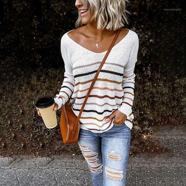 

women's sweaters knitted v neck sweater women plus size loose oversized pullover female long sleeve winter knitwear1, White;black