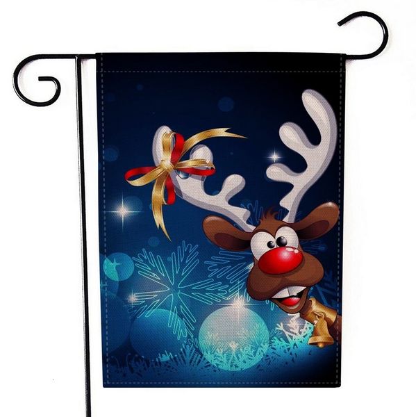 

santa merry flax door banner hanging flag outdoor ornament christmas decorations for home xmas gift new year w-00379