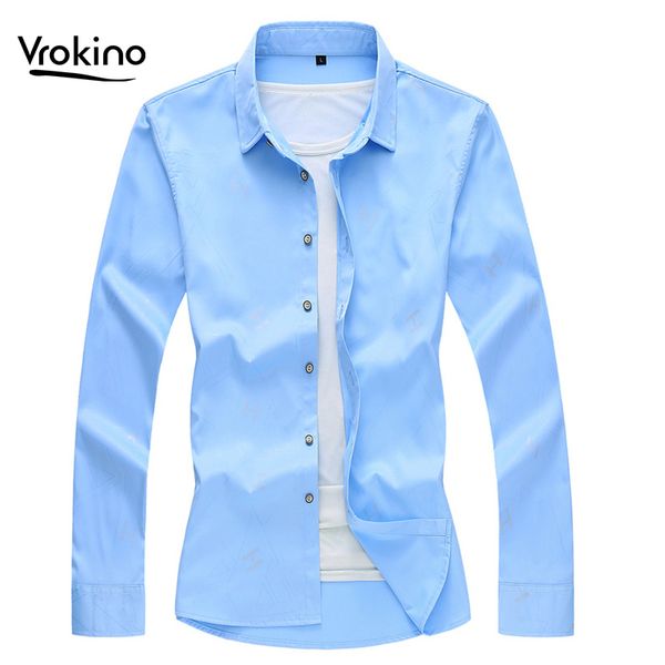 

new 2021 men's spring and autumn plus size long sleeve shirt business casual classic letter print men's shirt oversize 6xl 7xl c12, White;black