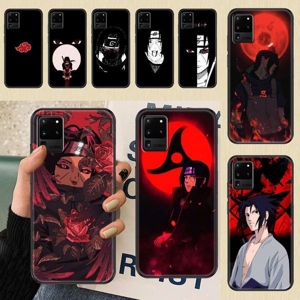 

3uchiha itachi naruto case, super black, tpu, suitable for samsung galaxy note 4, 8, 9, 10, 20, s8, s9, s10, s10e, s20 pluscf1