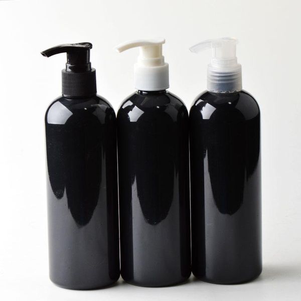 

storage bottles & jars 300ml empty black plastic with screw lotion pump washing shampoo dispenser pet containers 10 oz liquid soap 20pcs