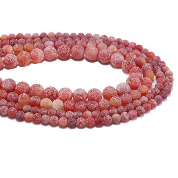 

weathering stone round spacer charm bead frost crab red agates bead for jewelry making diy necklace bracelet wholesale accessory h bbyeqk