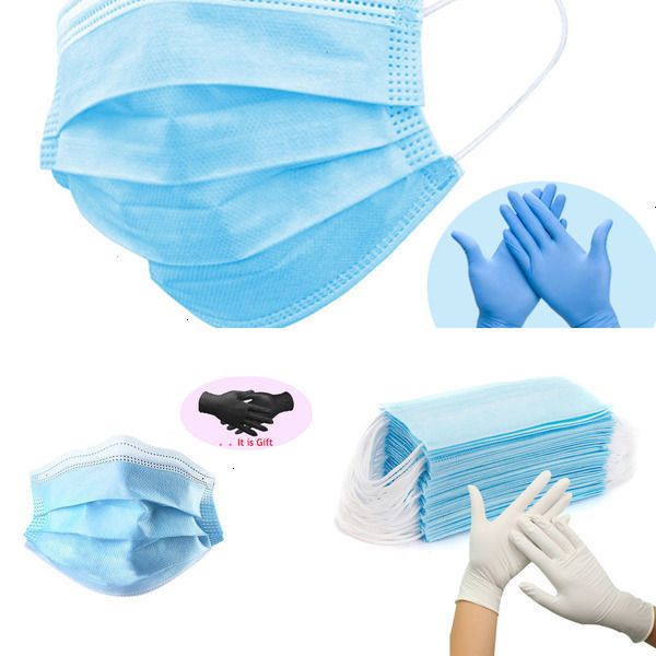 

mouth 3 face layer mask gloves disposable earloop dust masks cover 3ply non-woven disposab i0cm