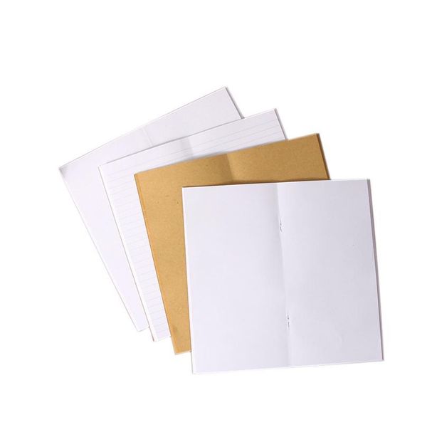 

1pc/lot blank kraft sketchbook 110mmx210mm traveler's notebook planner memo diary notebook standard style paper book pa jllmqr