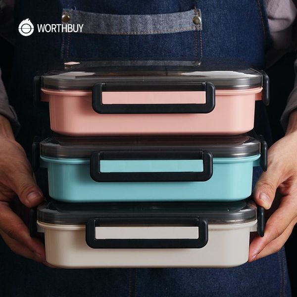 

worthbuy japanese kids lunch box leak proof bento box 304 stainless steel food container for children school microwave food box bbyhgv