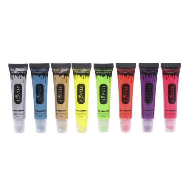 

fluorescent face body paint pigment art make up night uv light painting luminous makeup halloween christmas party cosplay tool bbyimp