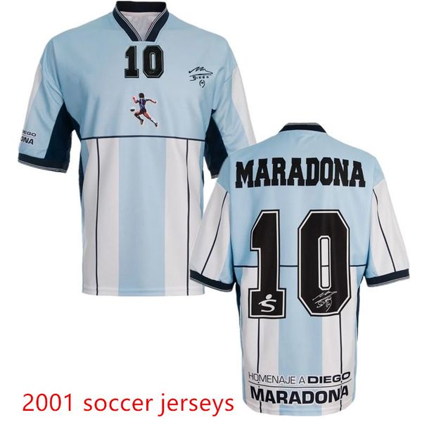 

2001 diego armando retro homage soccer jersey camiseta argentina partido homenaje diego vintage classic football shirt, Black;yellow