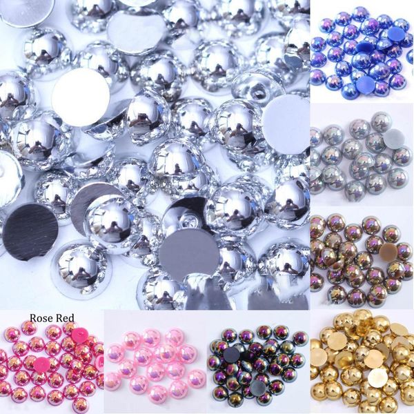 

imitation abs pearl beads flat back 2 3 4 5 6 8 10 12 14 mm ab colors cabochon half round h jllbaq