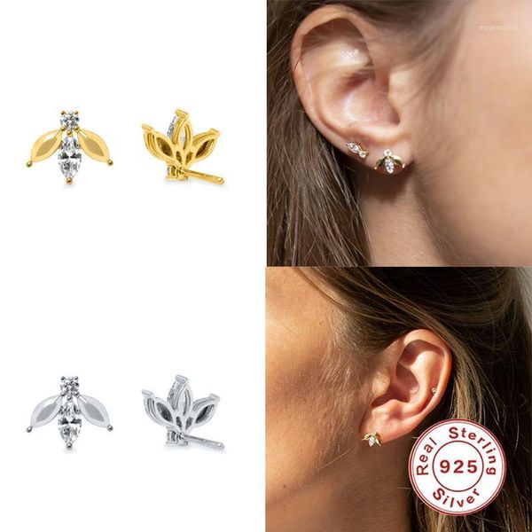 

aide ins fashion bling mini bee stud earrings light luxury 925 sterling silver diamond earring for girls trendy jewelry aretes1, Golden;silver