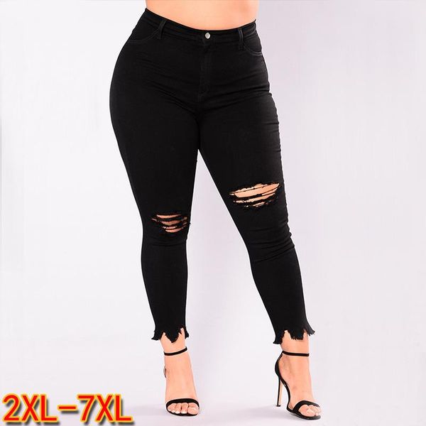 

плюс размер джинсы женщины плюс тонкие черные брюки женские джинсы повседневные офисные laday streetwear, Blue