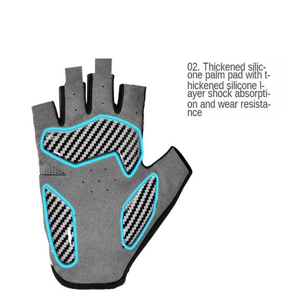 

мужчины женские летние велосипедные перчатки наполовину пальцем с противоударный 4d гель мягкий дышащий mtb road mountain bike перчатки bbyz, Black
