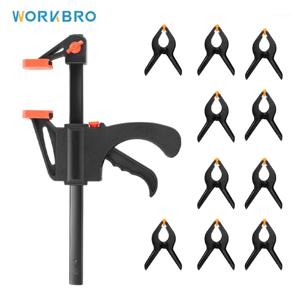

fixed clamp 4 inch woodworking f clip grip work bar ratchet quick release speed squeeze a clamp kit hand woodworking tools1