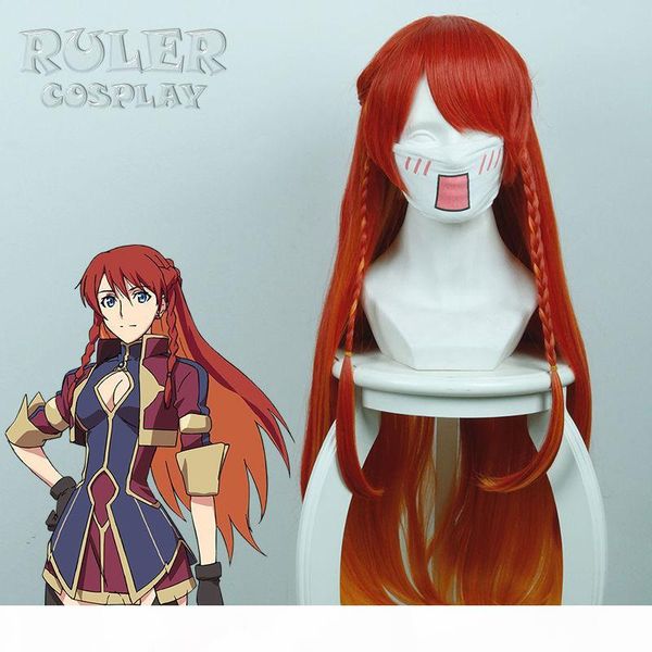 

gt;&gt;&gt; long anime re:creators orange cosplay wig, Black;brown