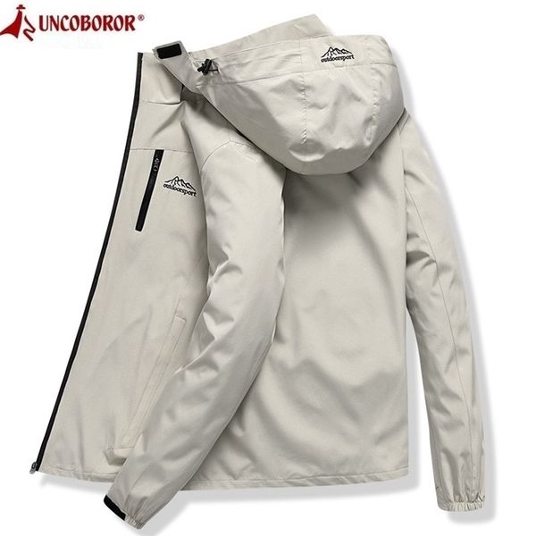 

jacket men waterproof hooded breathable casual jacket spring autumn outwear windbreaker tourism mountain raincoat male clothing 201118, Black;brown