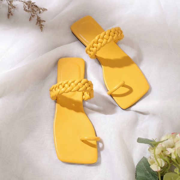 

2021 new beach shoes summer-selling women's flip-flop fabric slipper airf, Black