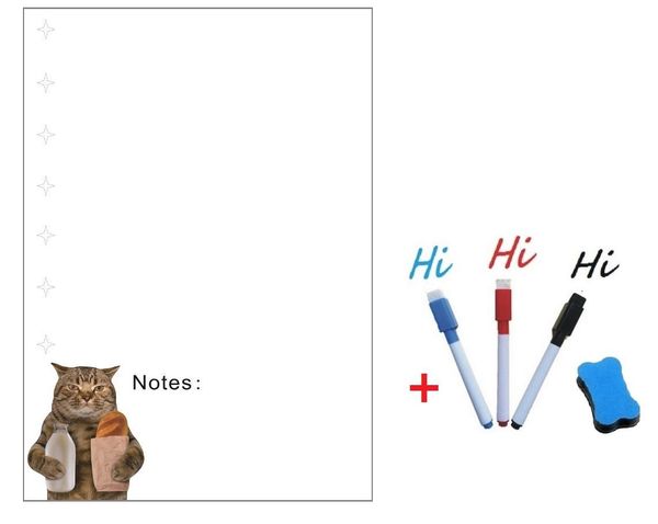 

a4 size magnetic whiteboard fridge magnets dry wipe marker eraser message board reminder memo pads daily week planner to do list wmtazc