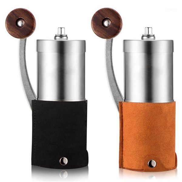 

manual coffee bean grinder mill large capacity hand crank portable travel camping adjustable multifunction grinding machine1