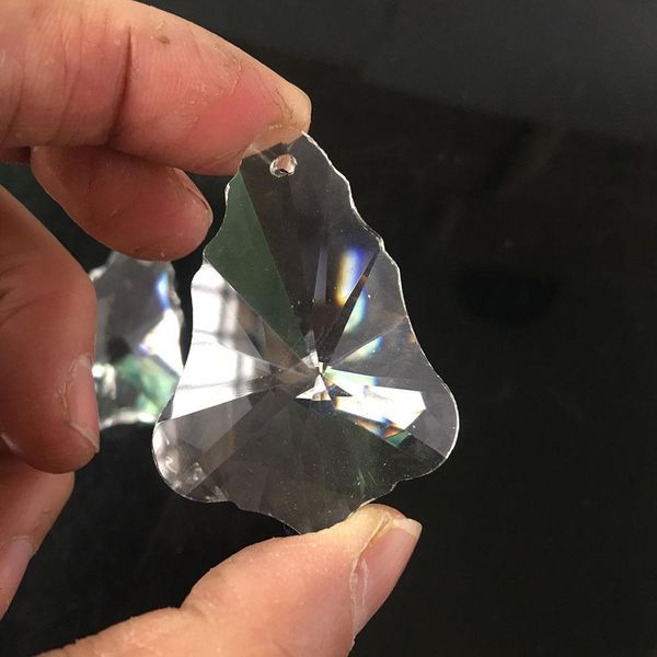 

50mm clear suncatcher pendant tree faceted leaf crystal chandelier craft prism hanging ornament fengshui xms h wmtbne