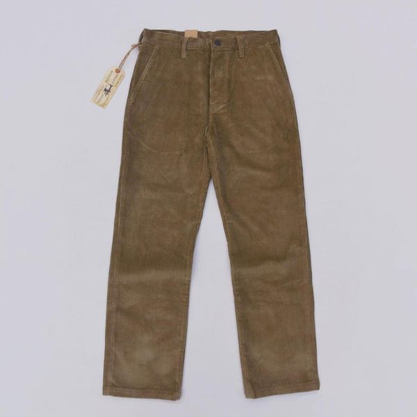 

corduroy casual retro straight leg work pants male cords q7sa, Black