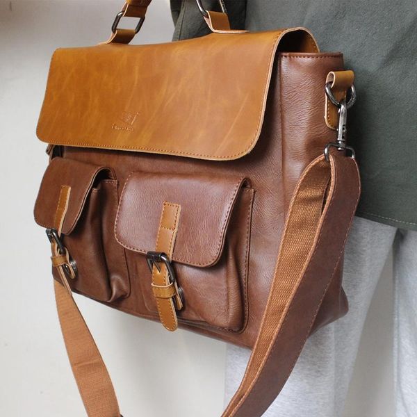 

tidog large capacity messenger bag for young men business bag