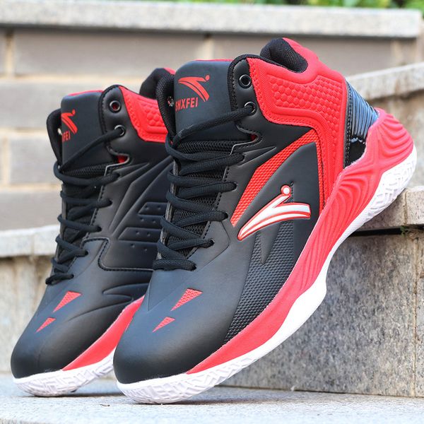 

sport outdoor cushioning basketball sneakers men's high-breathable athletic shoes c1212, Black;white