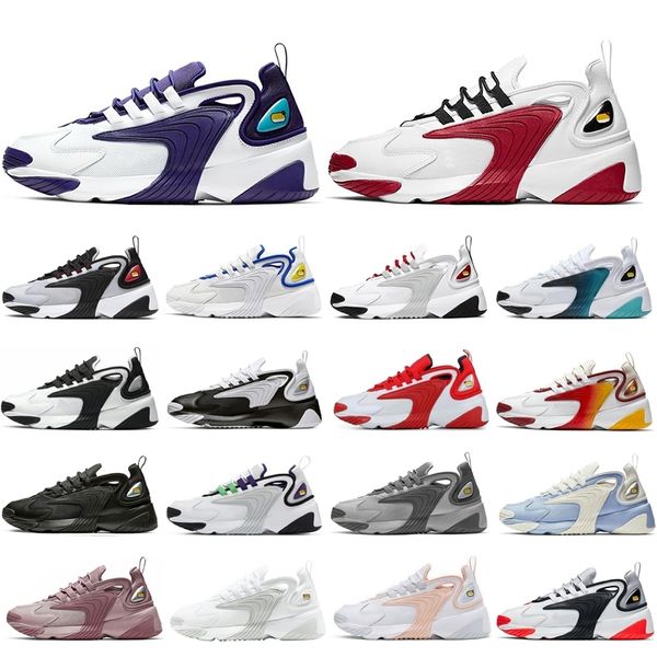

men running shoes triple black zoom 2k m2k tekno rush pink grey infrared royal blue regency purple university red mens women sports sneaker