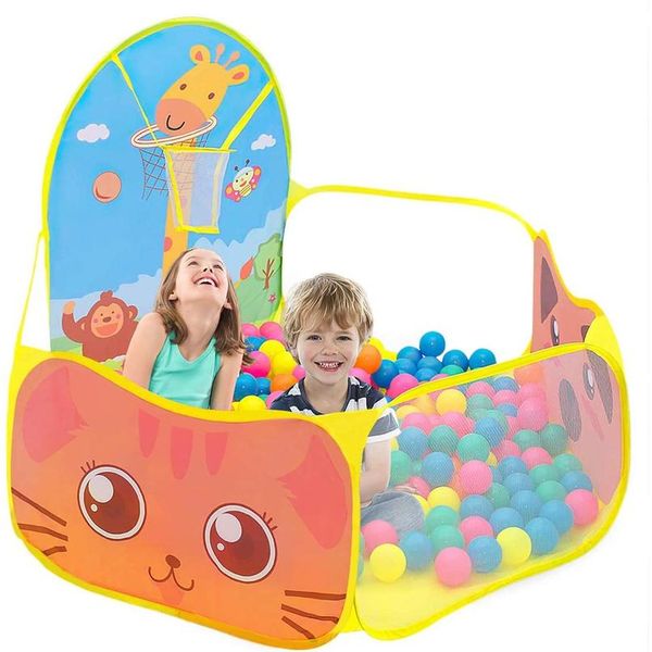 

1.2m baby playpen playground playground bebe ball pit balls сухой бассейн с баскетбольным обручам детская палатка park portable kids ballo w