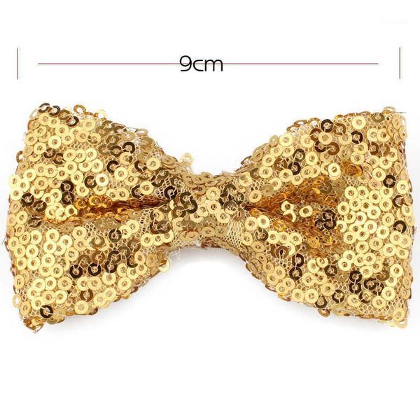

beautiful girls cute glitter shiny hair hairpin bow kids baby sequin clip bowknot1, Slivery;white