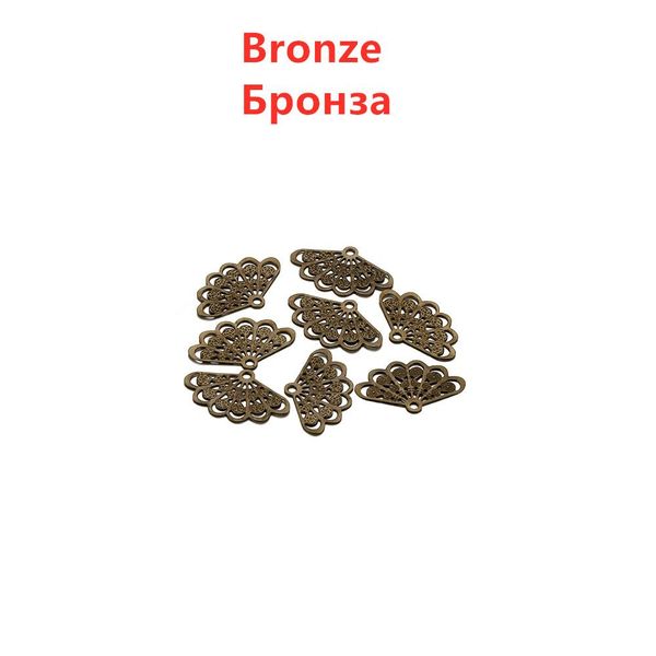 

50pcs brass fan shape stamping floating flower materials handmade hair clips findings for jewelry making supplies accessories wmtdvu mywjqq