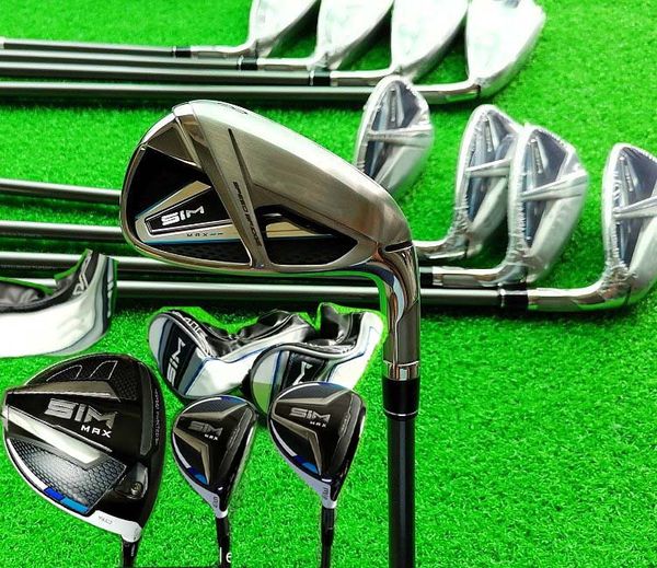 

golf putter + full set sim max golf clubs driver #3 #5 fairway woods+golf irons real ps contact seller