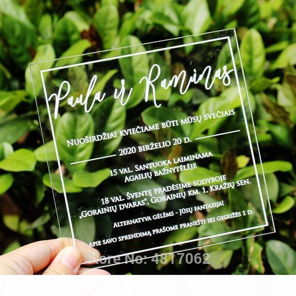 

clear wedding invitations