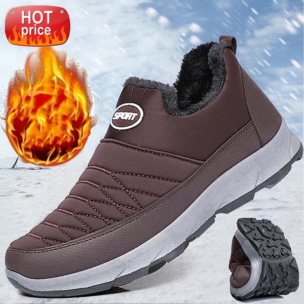 

winter men shoes for men boots thick fur warm boots for fashion ankle snow shoes man #iw2k